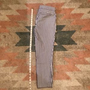 Rachel Zoe Blue Patterned Striped Capri